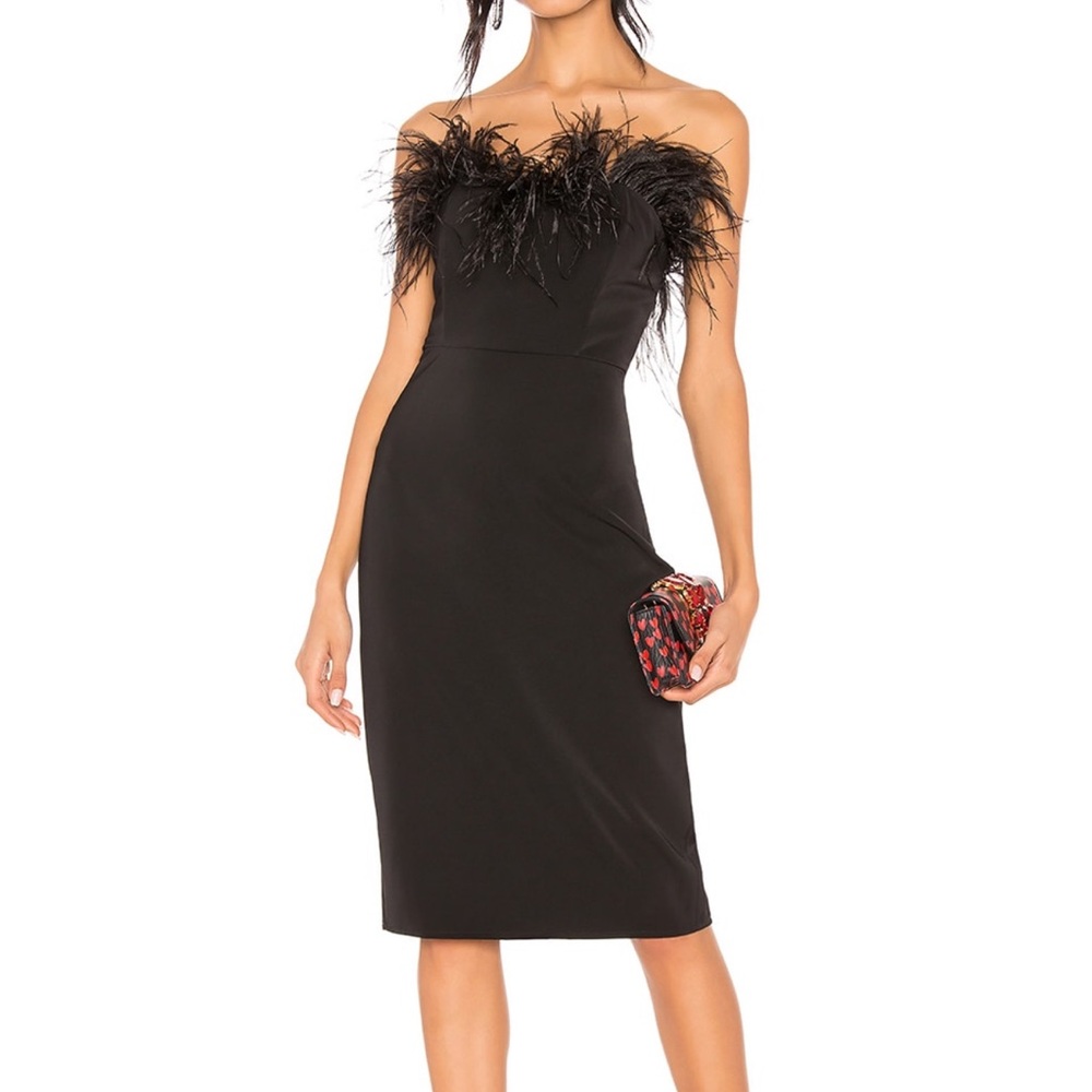 LPA Black Feather Dress BNWT